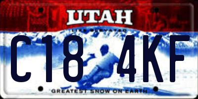 UT license plate C184KF