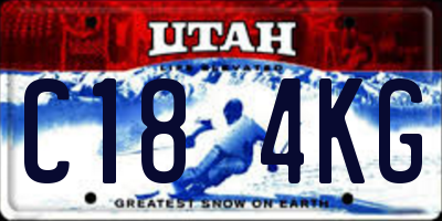 UT license plate C184KG