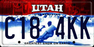 UT license plate C184KK