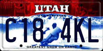UT license plate C184KL