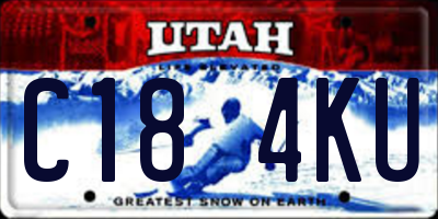 UT license plate C184KU