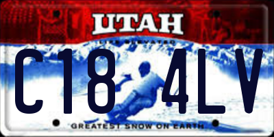UT license plate C184LV