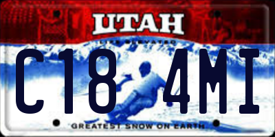 UT license plate C184MI