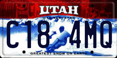 UT license plate C184MQ