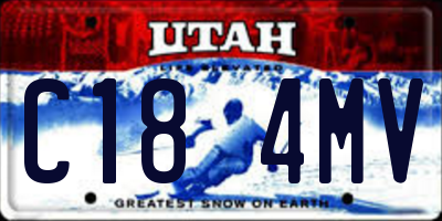 UT license plate C184MV
