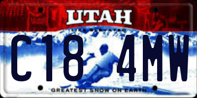 UT license plate C184MW