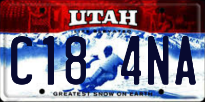 UT license plate C184NA