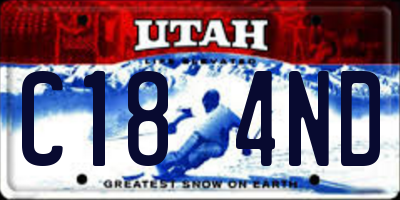 UT license plate C184ND