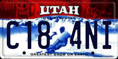 UT license plate C184NI
