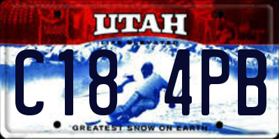 UT license plate C184PB