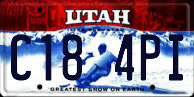 UT license plate C184PI
