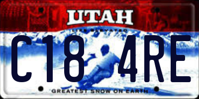 UT license plate C184RE