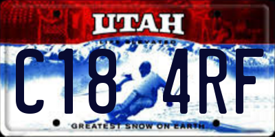 UT license plate C184RF