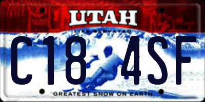 UT license plate C184SF