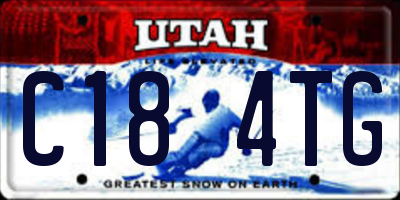 UT license plate C184TG