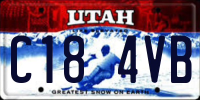 UT license plate C184VB