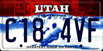 UT license plate C184VF