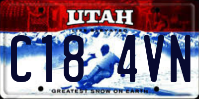 UT license plate C184VN