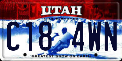 UT license plate C184WN