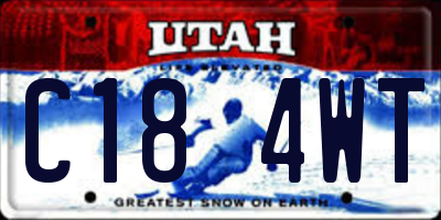 UT license plate C184WT