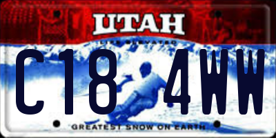UT license plate C184WW