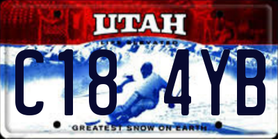 UT license plate C184YB