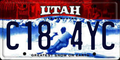UT license plate C184YC