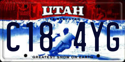 UT license plate C184YG