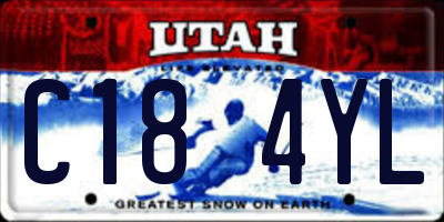 UT license plate C184YL