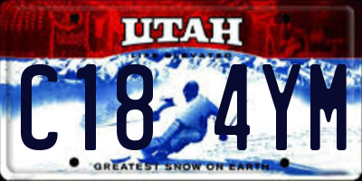 UT license plate C184YM