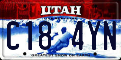 UT license plate C184YN