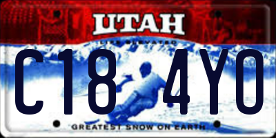 UT license plate C184YO