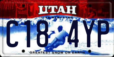 UT license plate C184YP