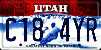UT license plate C184YR