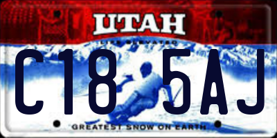 UT license plate C185AJ