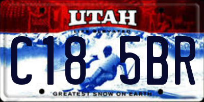 UT license plate C185BR