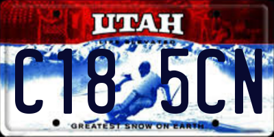 UT license plate C185CN