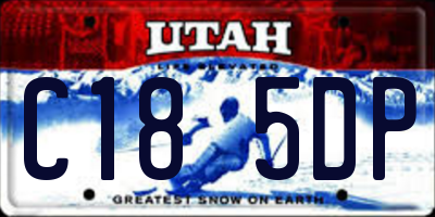 UT license plate C185DP