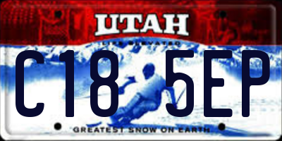 UT license plate C185EP