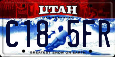 UT license plate C185FR