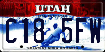 UT license plate C185FW
