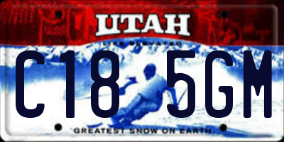 UT license plate C185GM