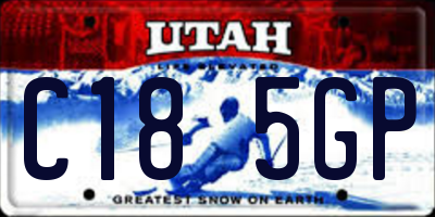UT license plate C185GP