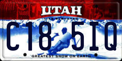 UT license plate C185IQ