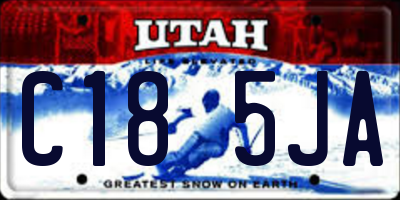 UT license plate C185JA