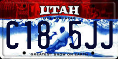 UT license plate C185JJ