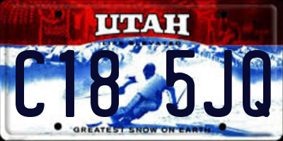 UT license plate C185JQ