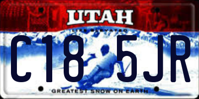 UT license plate C185JR