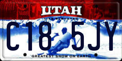 UT license plate C185JY