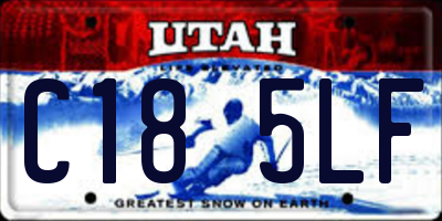 UT license plate C185LF